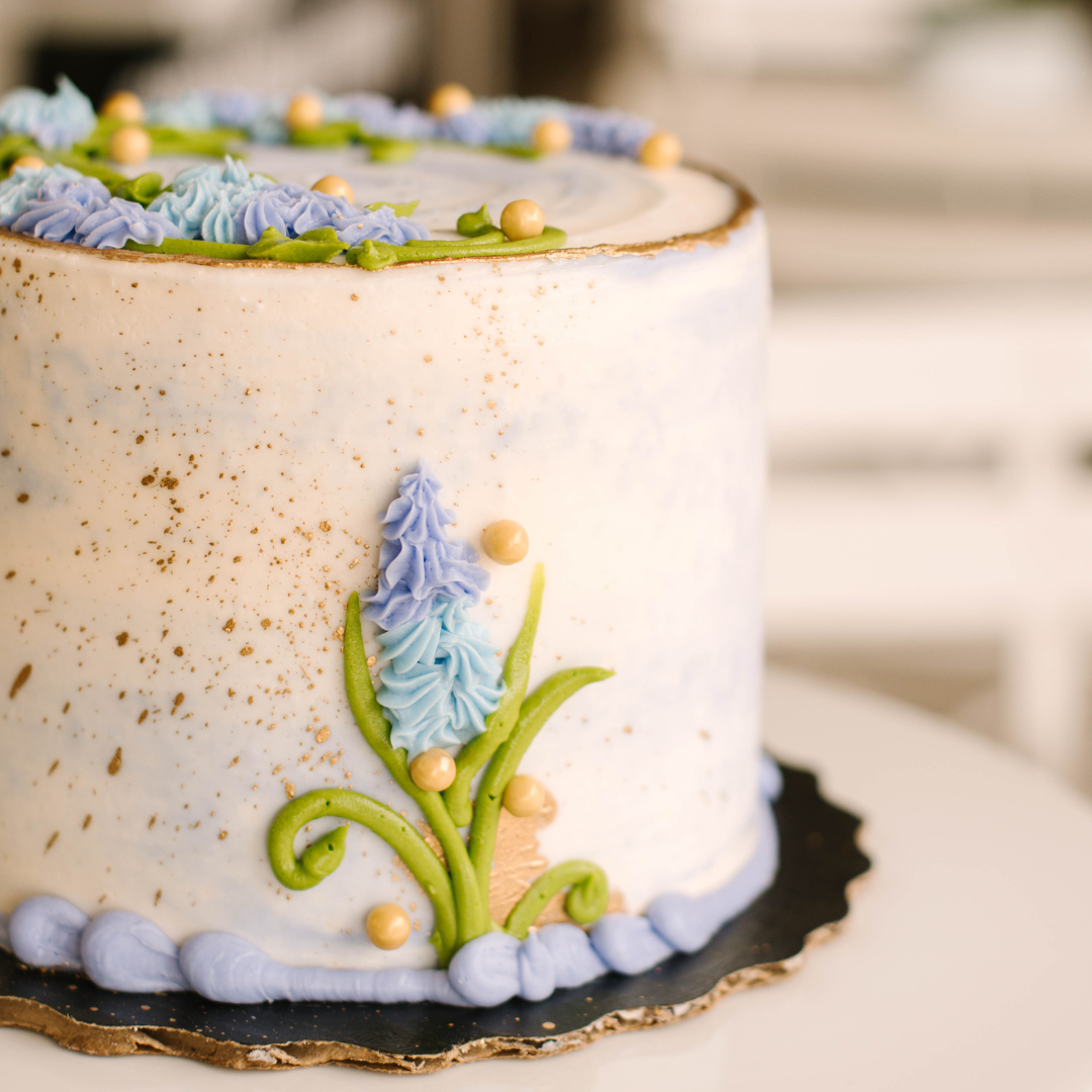 Lilac Decorated Cake