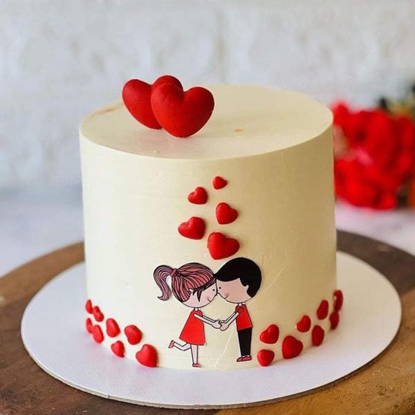 Lovely Couple Decorated Cake