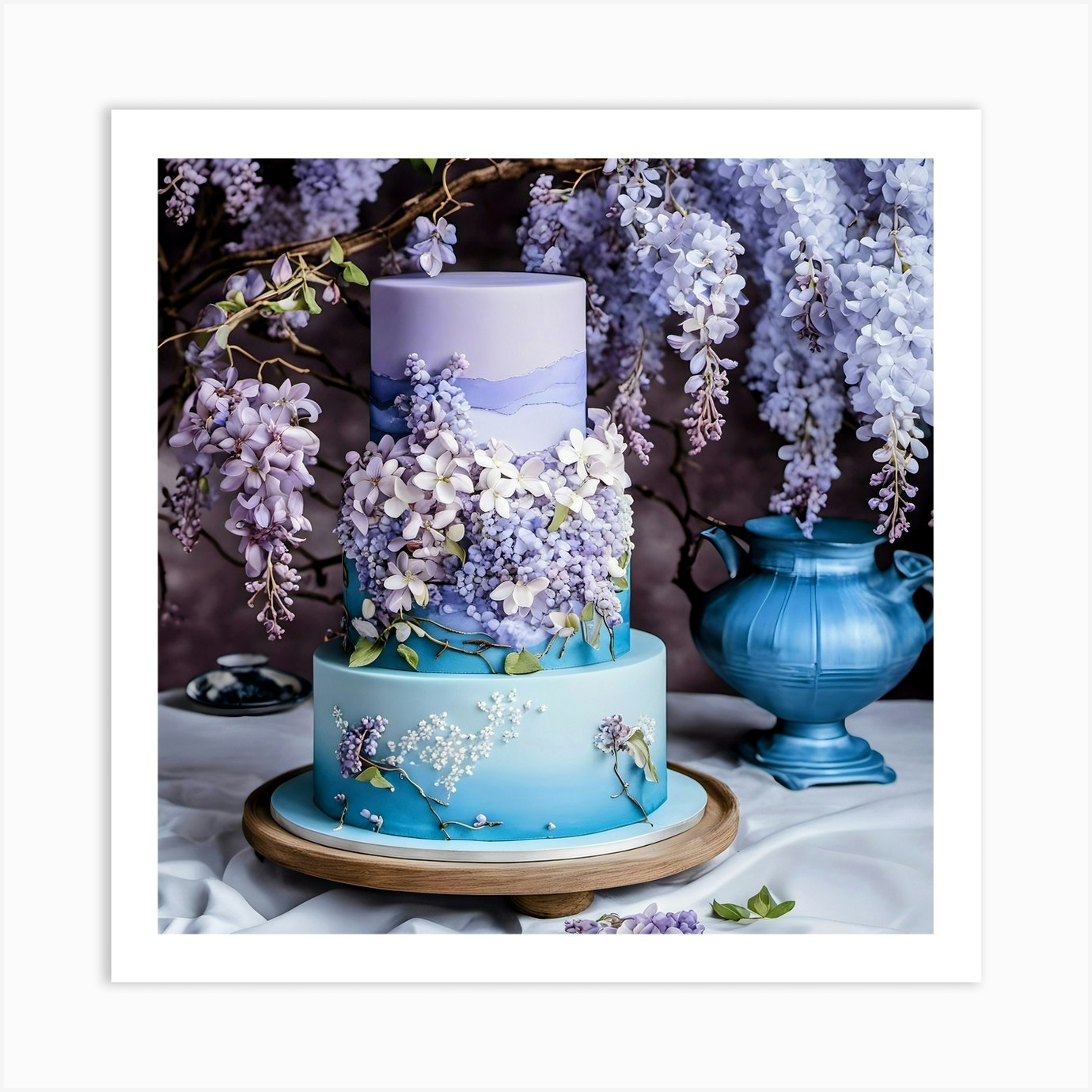 Lilac Decorated Cake