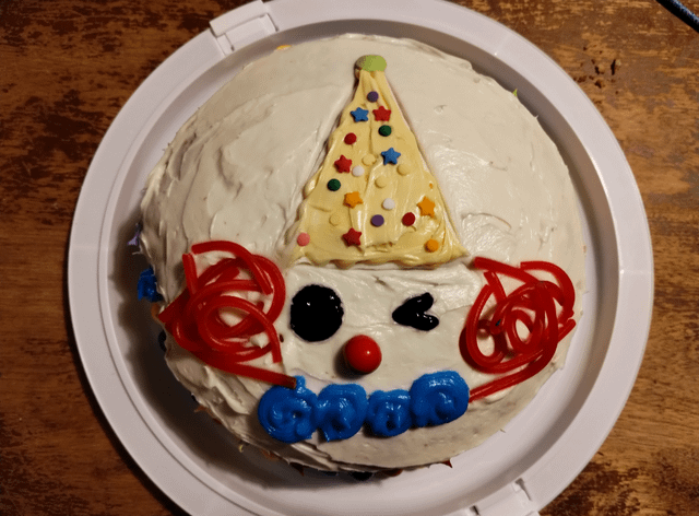 Clown Decorated Cake