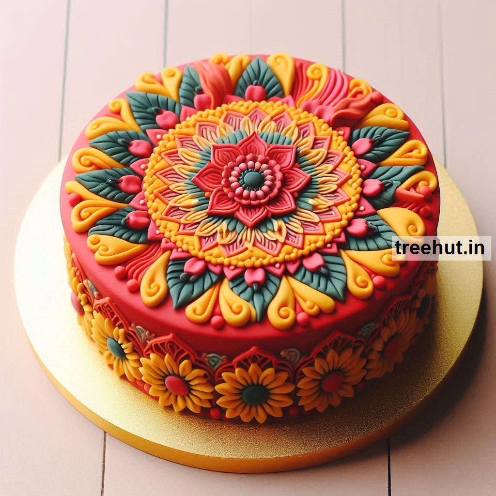 Mandala Decorated Cake