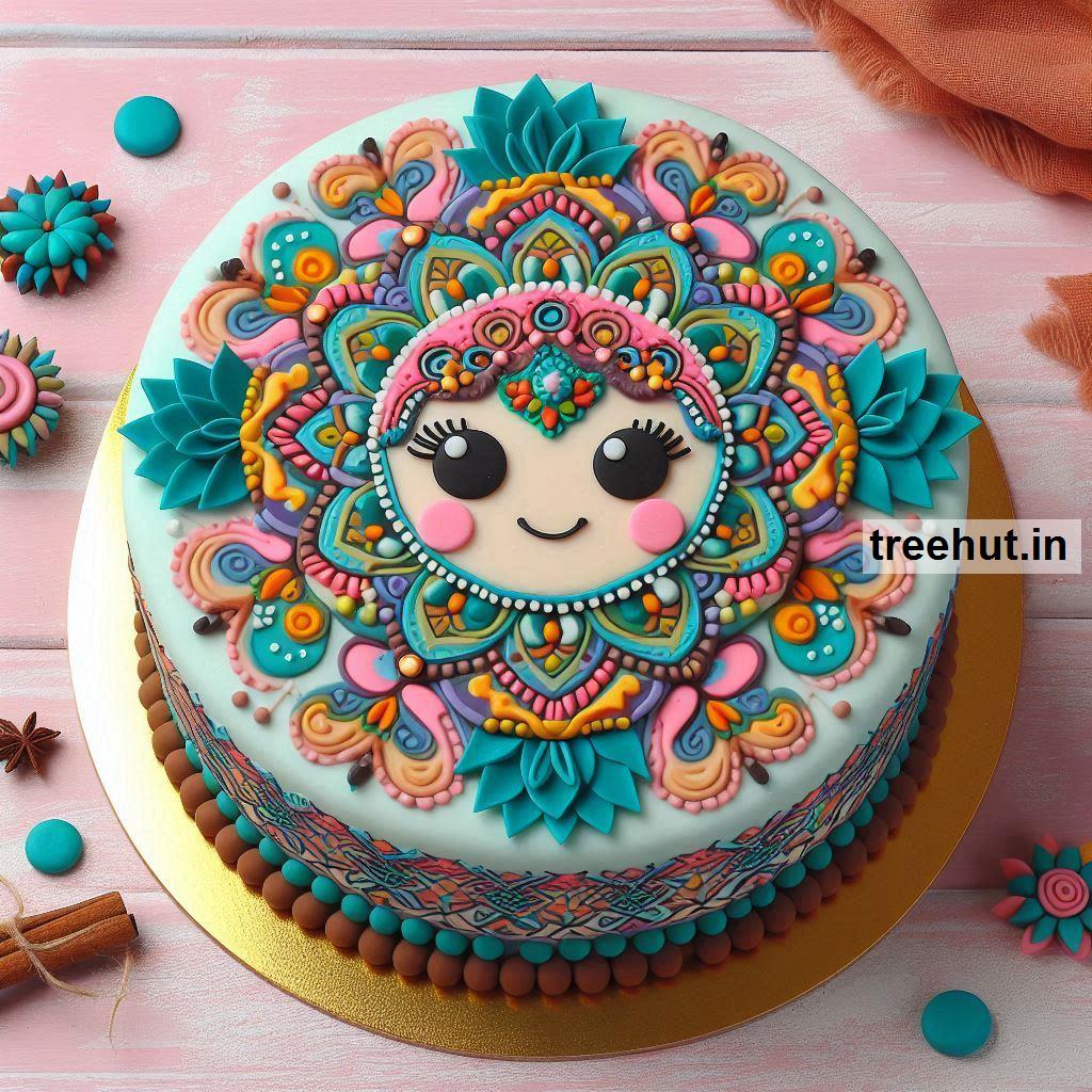 Mandala Decorated Cake