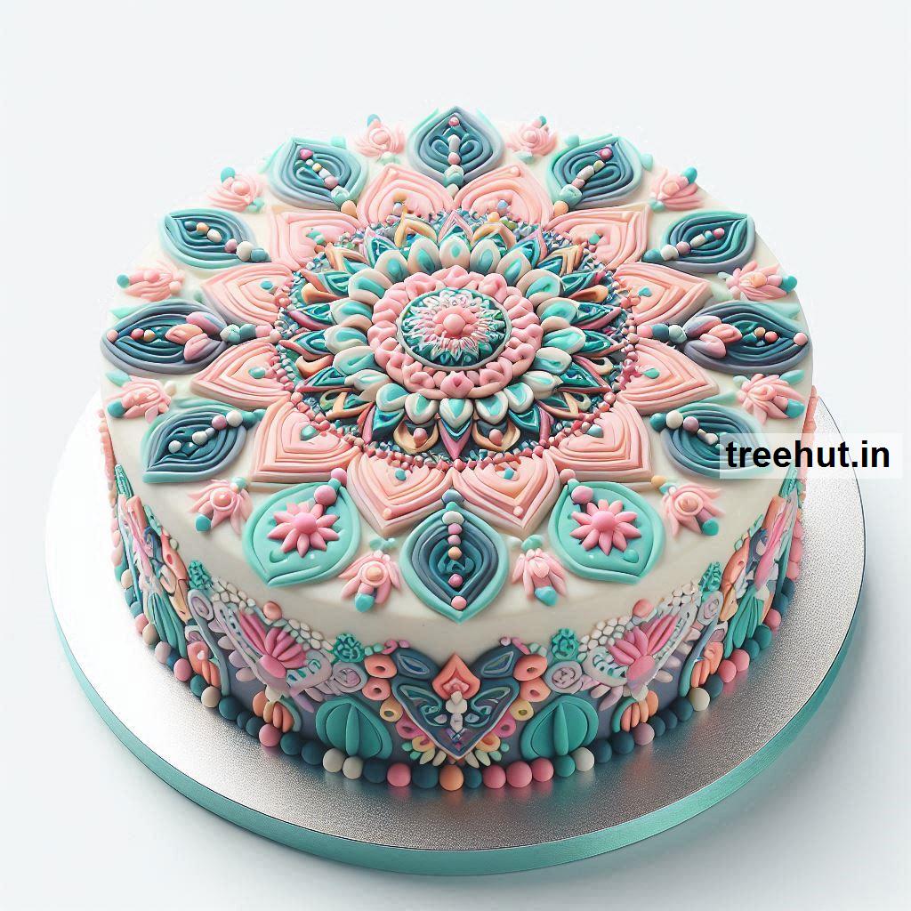 Mandala Decorated Cake