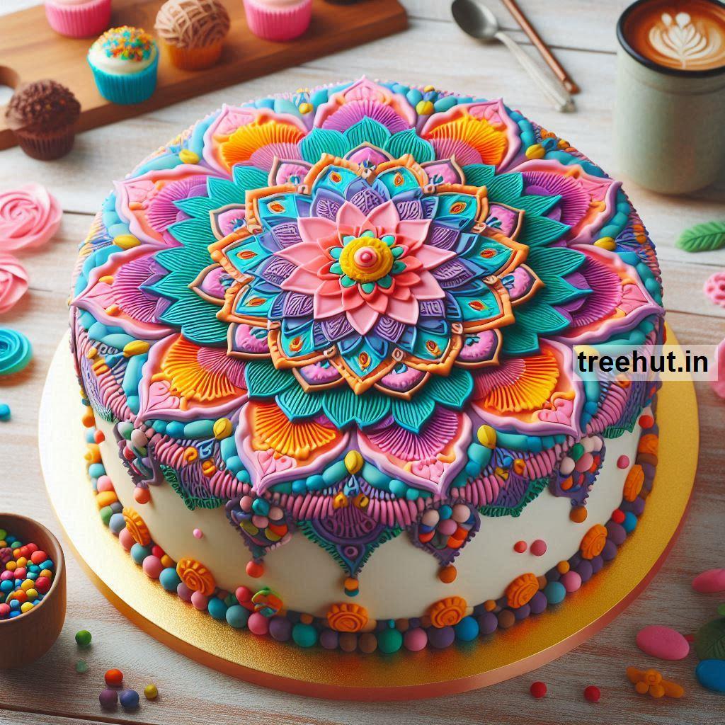 Mandala Decorated Cake