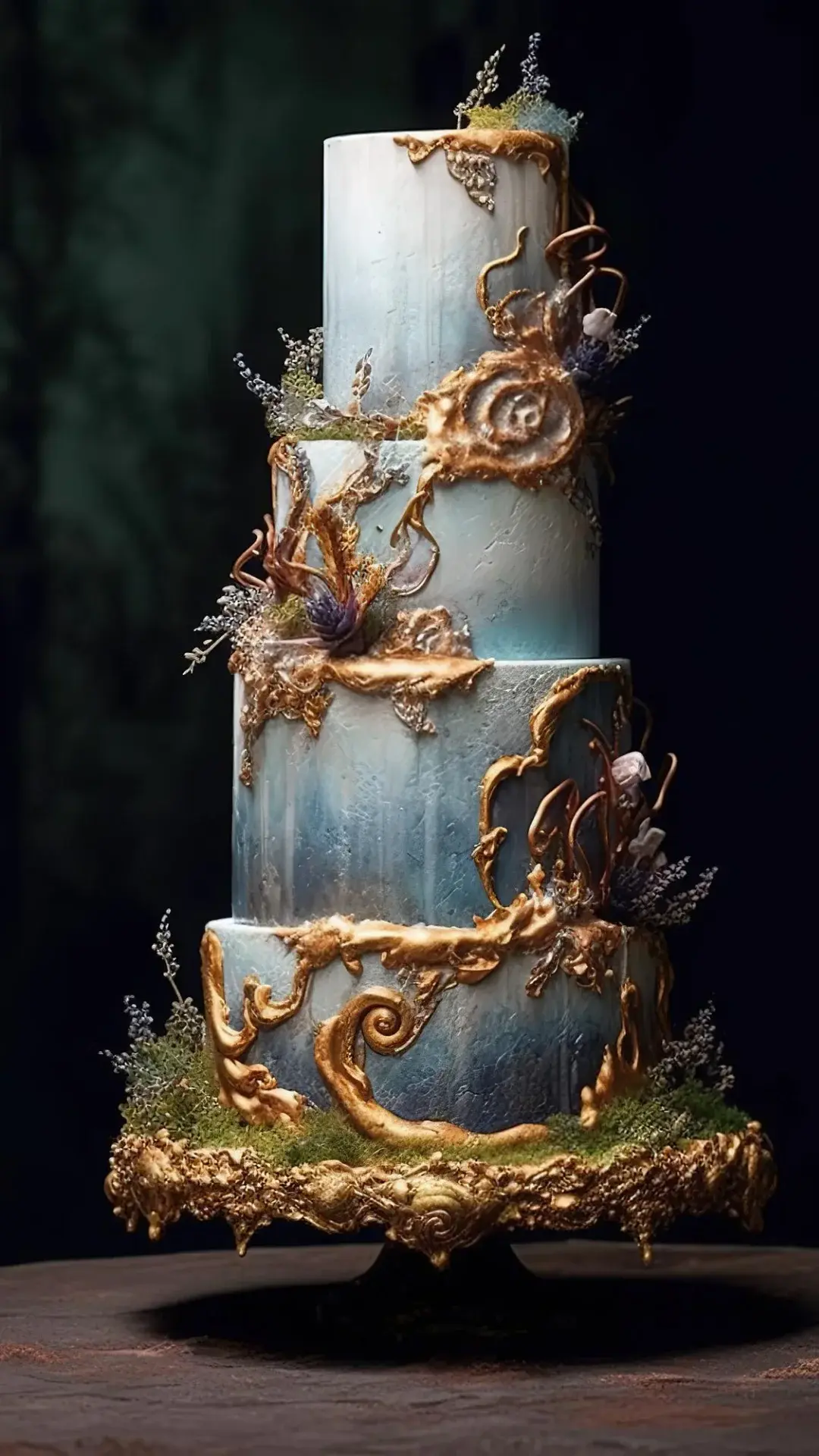 Metallic Decorated Cake