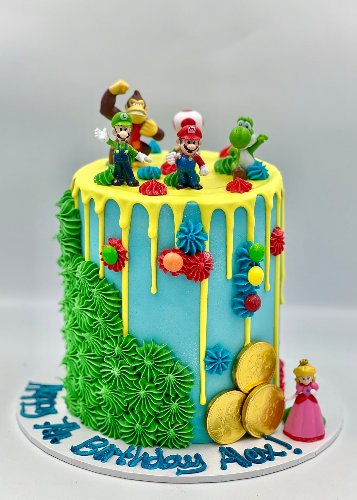 Mario Bros Decorated Cake