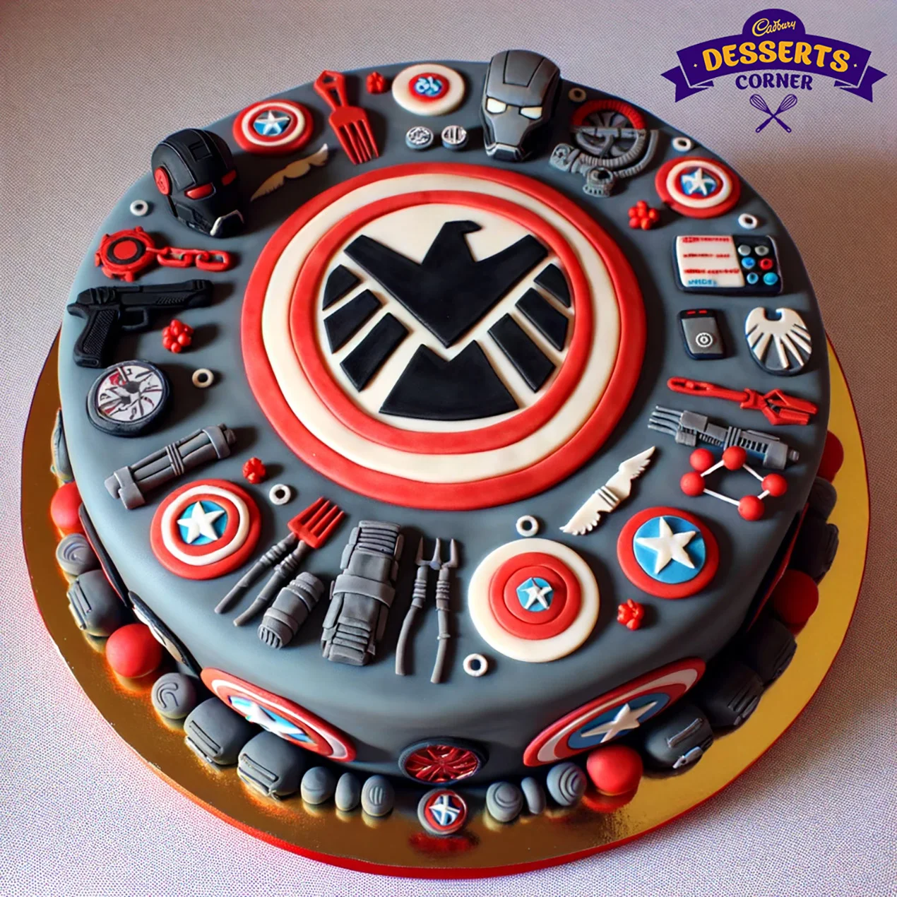 Marvel decorated cake