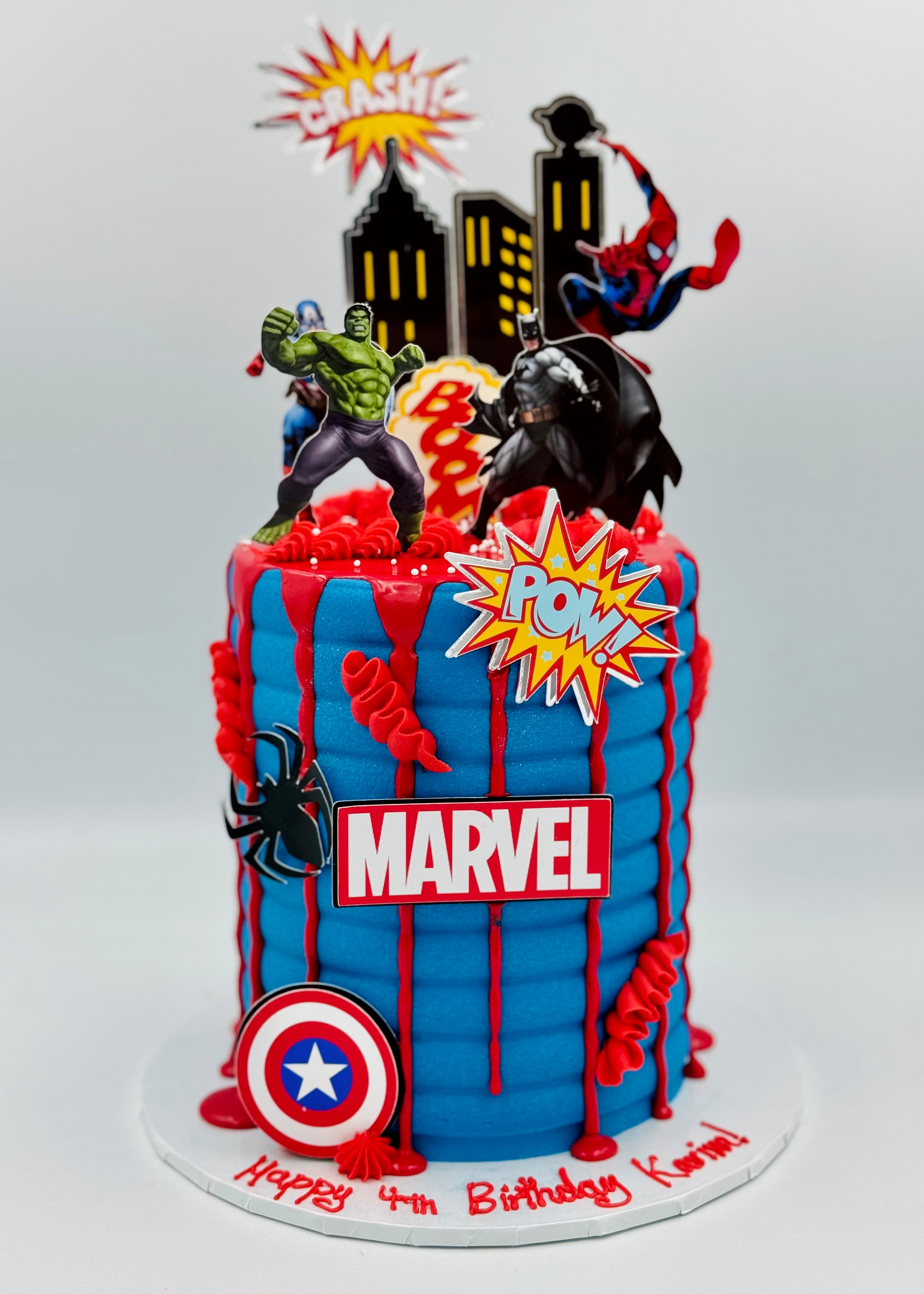 Marvel decorated cake