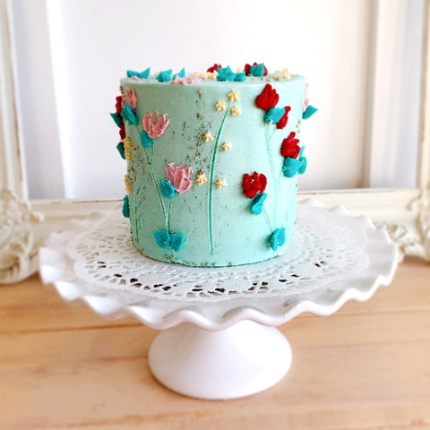 Turquoise Decorated Cake