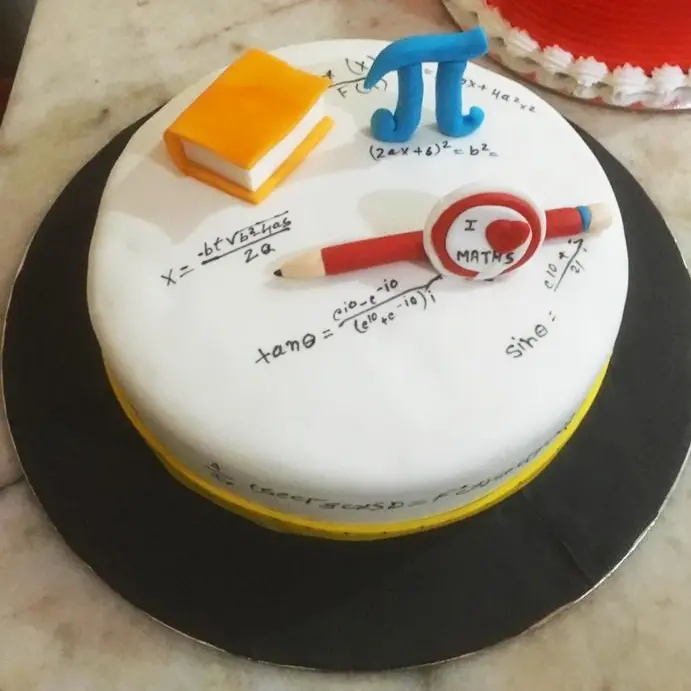 Mathematics Decorated Cake