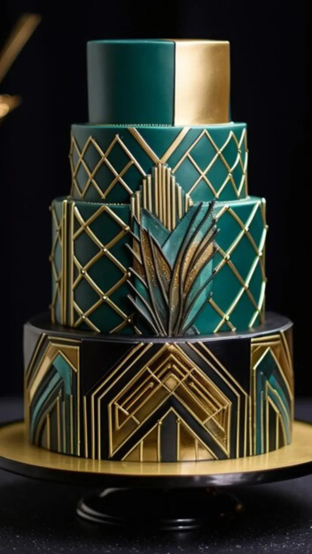 Geometric Decorated Cake