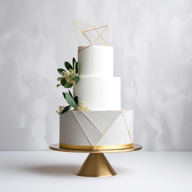 Geometric Decorated Cake