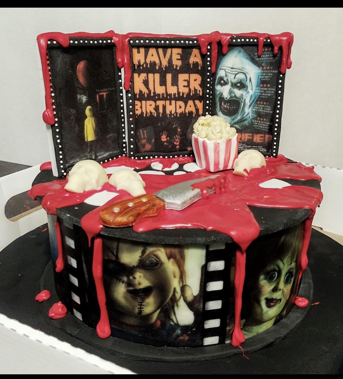 Killer Clown Decorated Cake