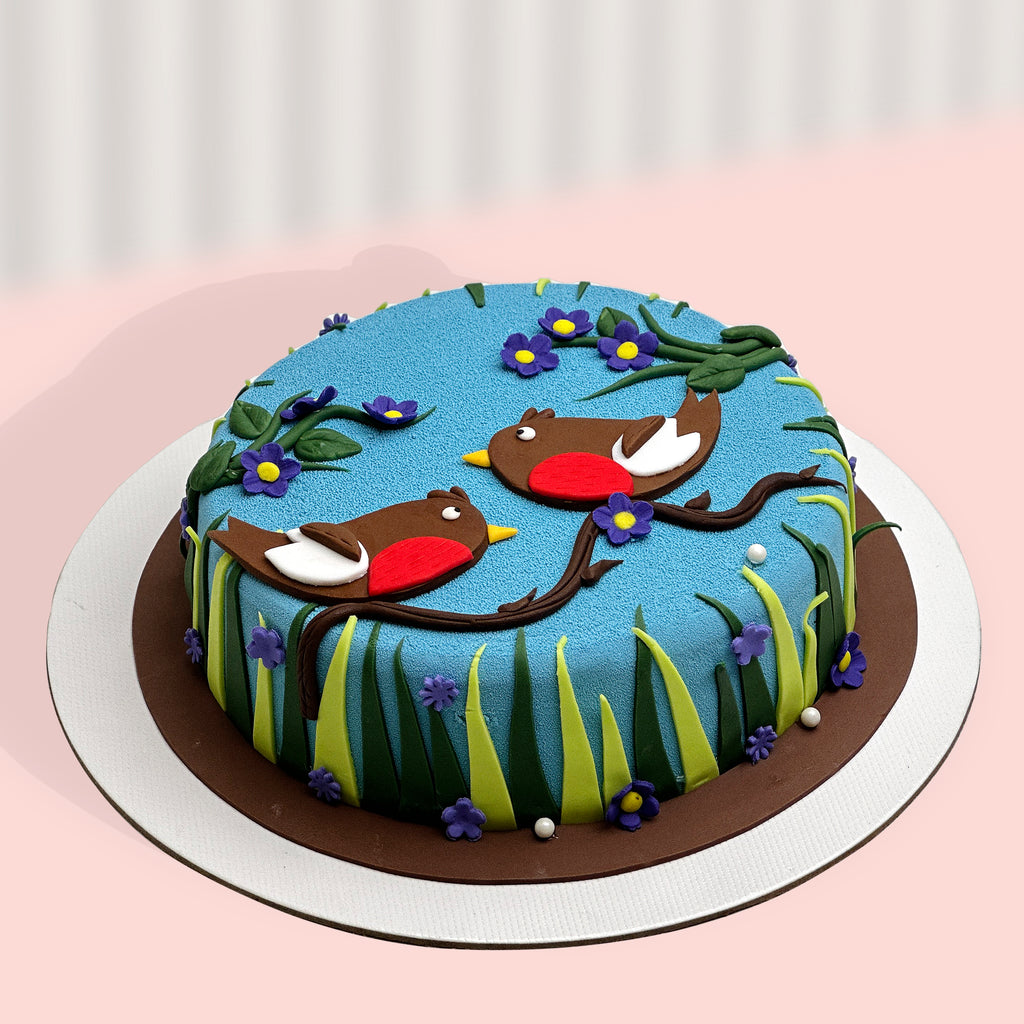 Bird Decorated Cake