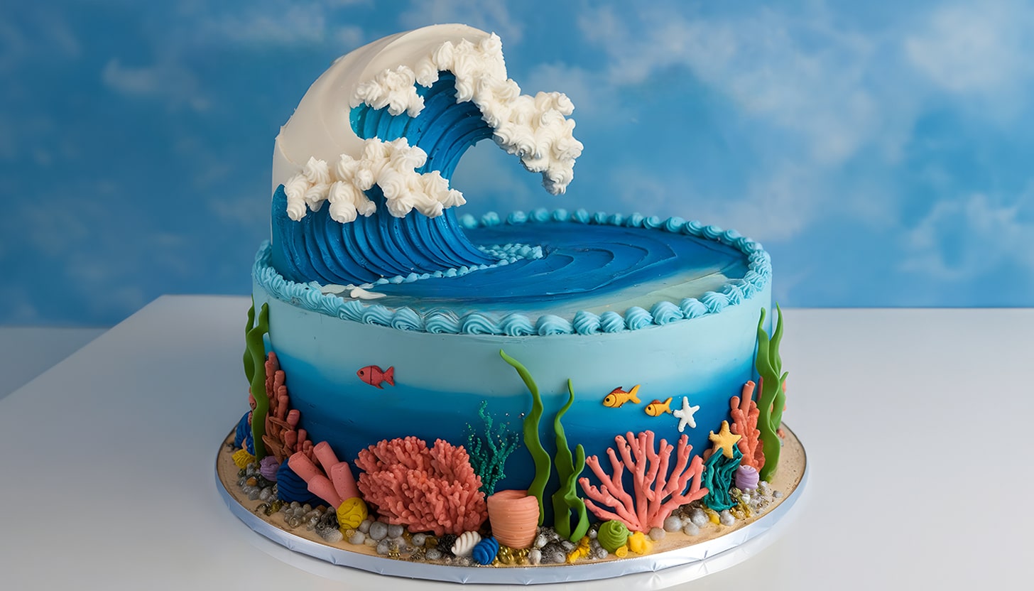 Ocean Decorated Cake