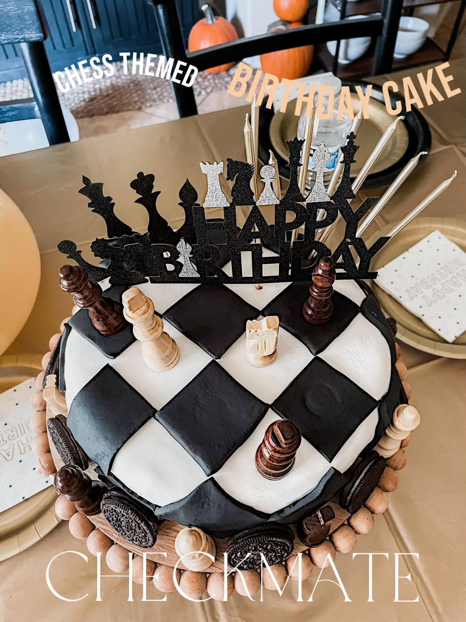 Chess Game Decorated Cake