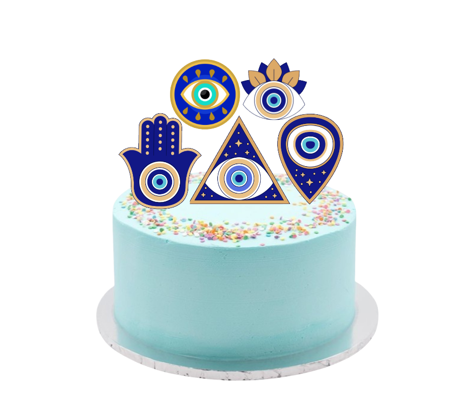 Greek Eye Decorated Cake