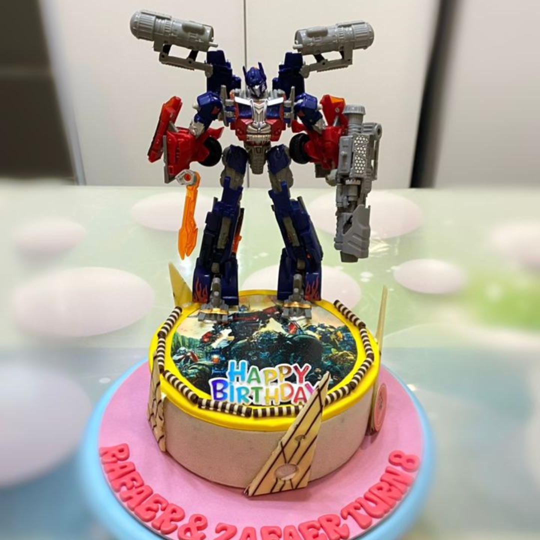 Transformers decorated cake