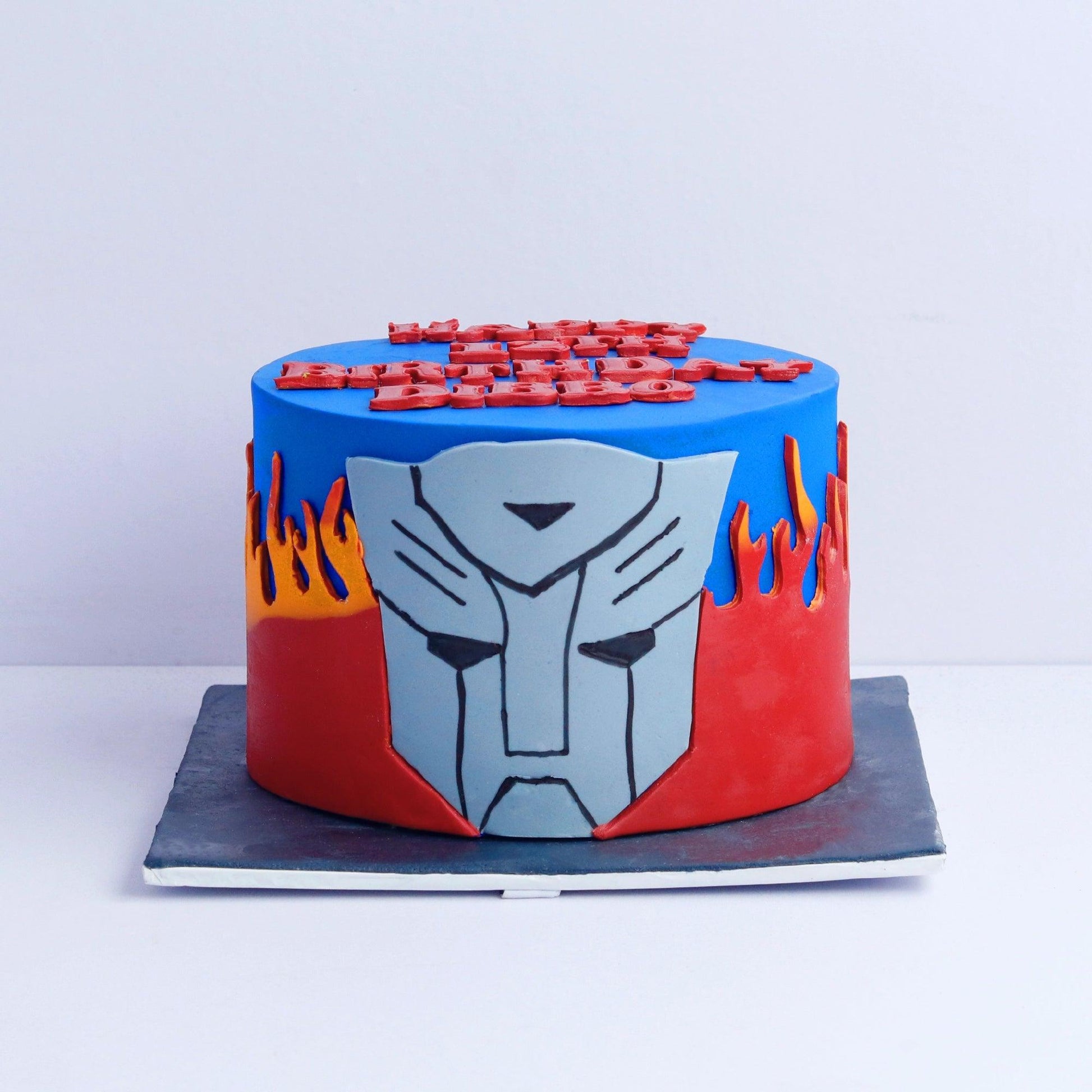 Transformers decorated cake