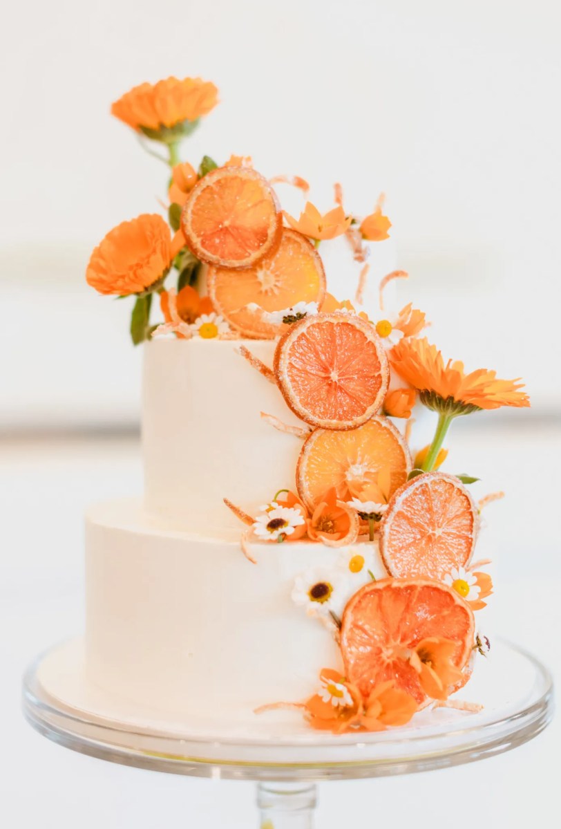 Orange Decorated Cake