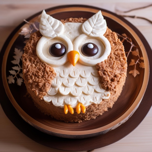 Owl Decorated Cake