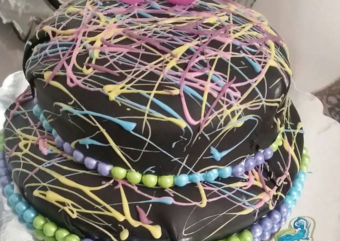 Neon Decorated Cake