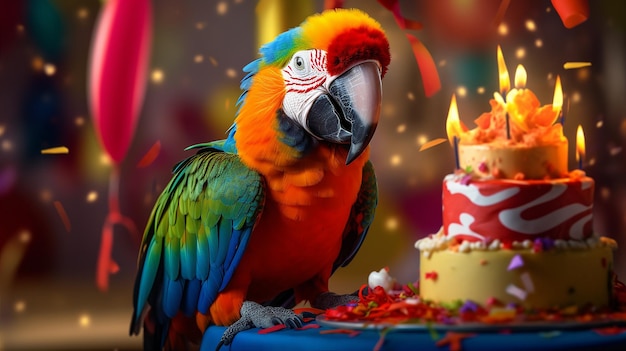 Parrot Decorated Cake