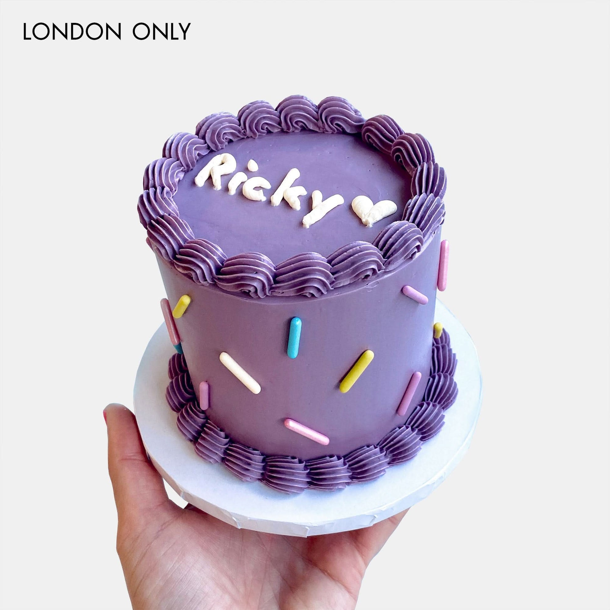 Lilac Decorated Cake