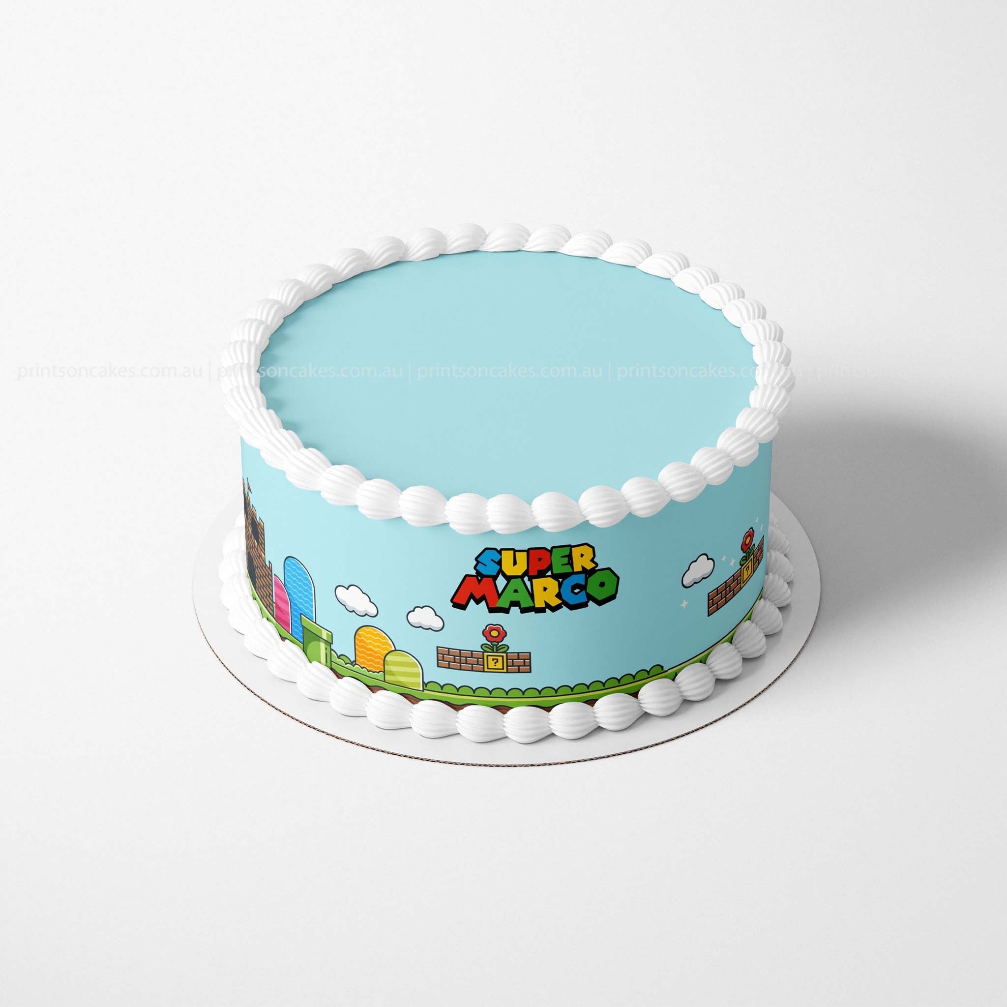 Mario Bros Decorated Cake