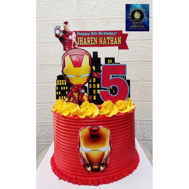 Iron Man Decorated Cake