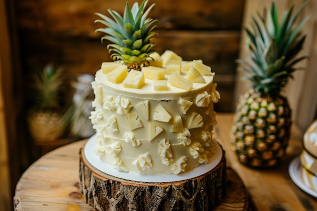 Decorated Pineapple Cake