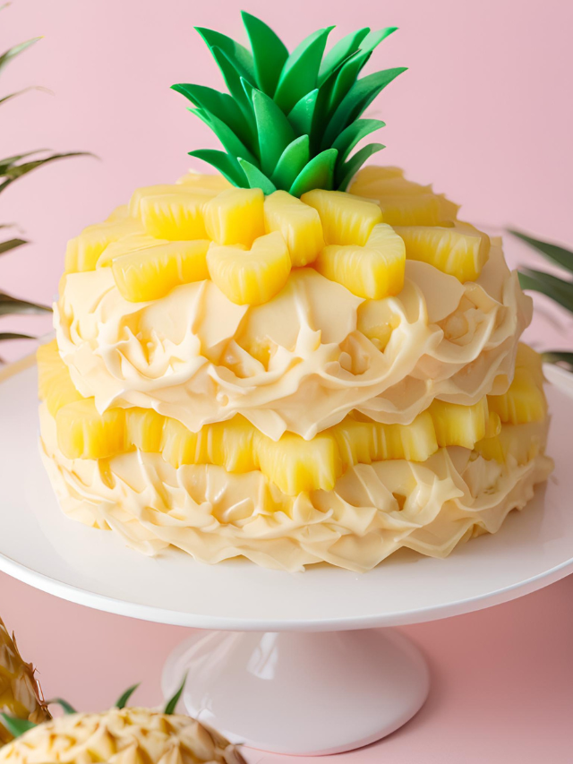 Decorated Pineapple Cake