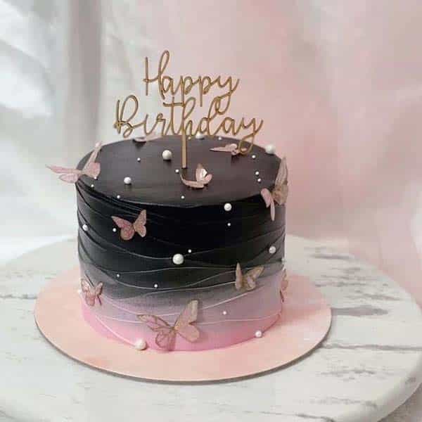 Black Decorated Cake