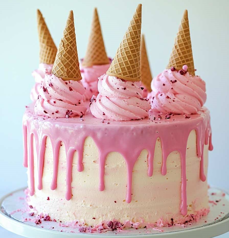 Pink Decorated Cake