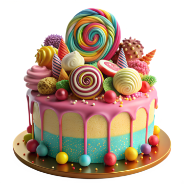 Candy Colors Decorated Cake