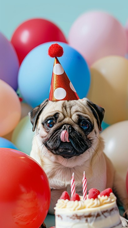 Pug Decorated Cake