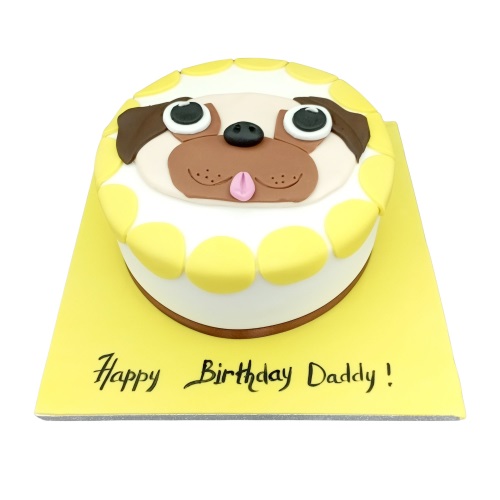 Pug Decorated Cake