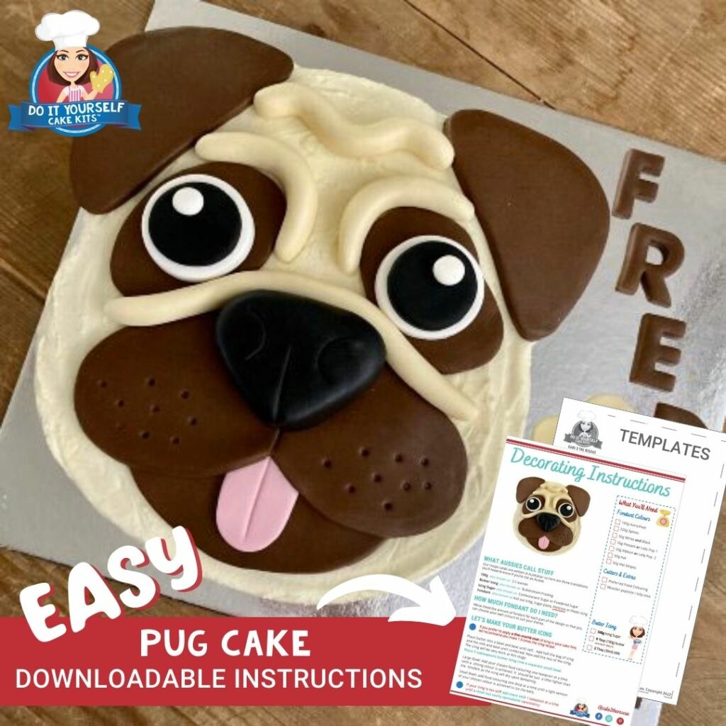 Pug Decorated Cake