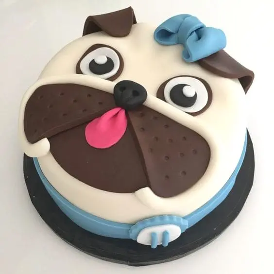 Pug Decorated Cake