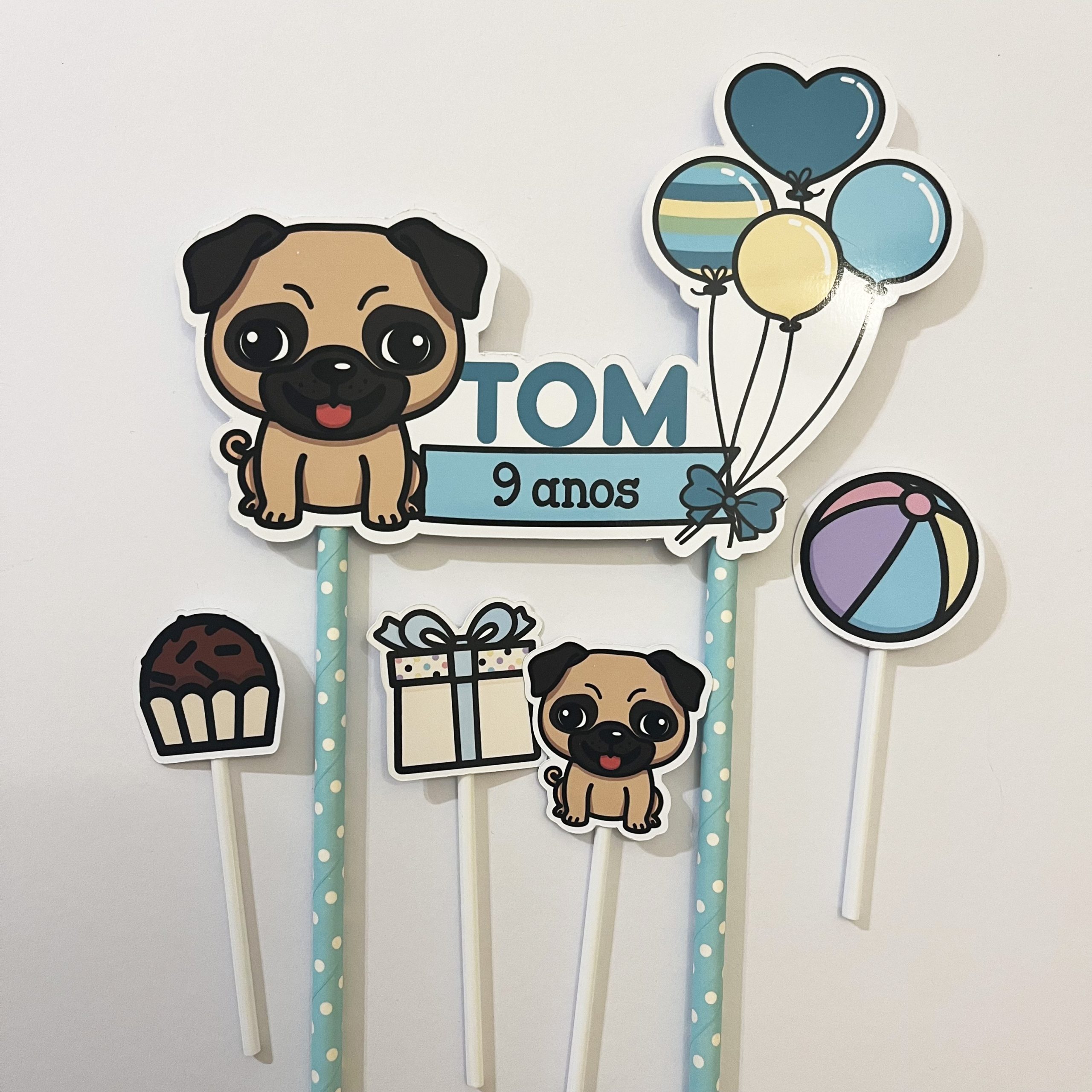 Bolo Decorado Pug