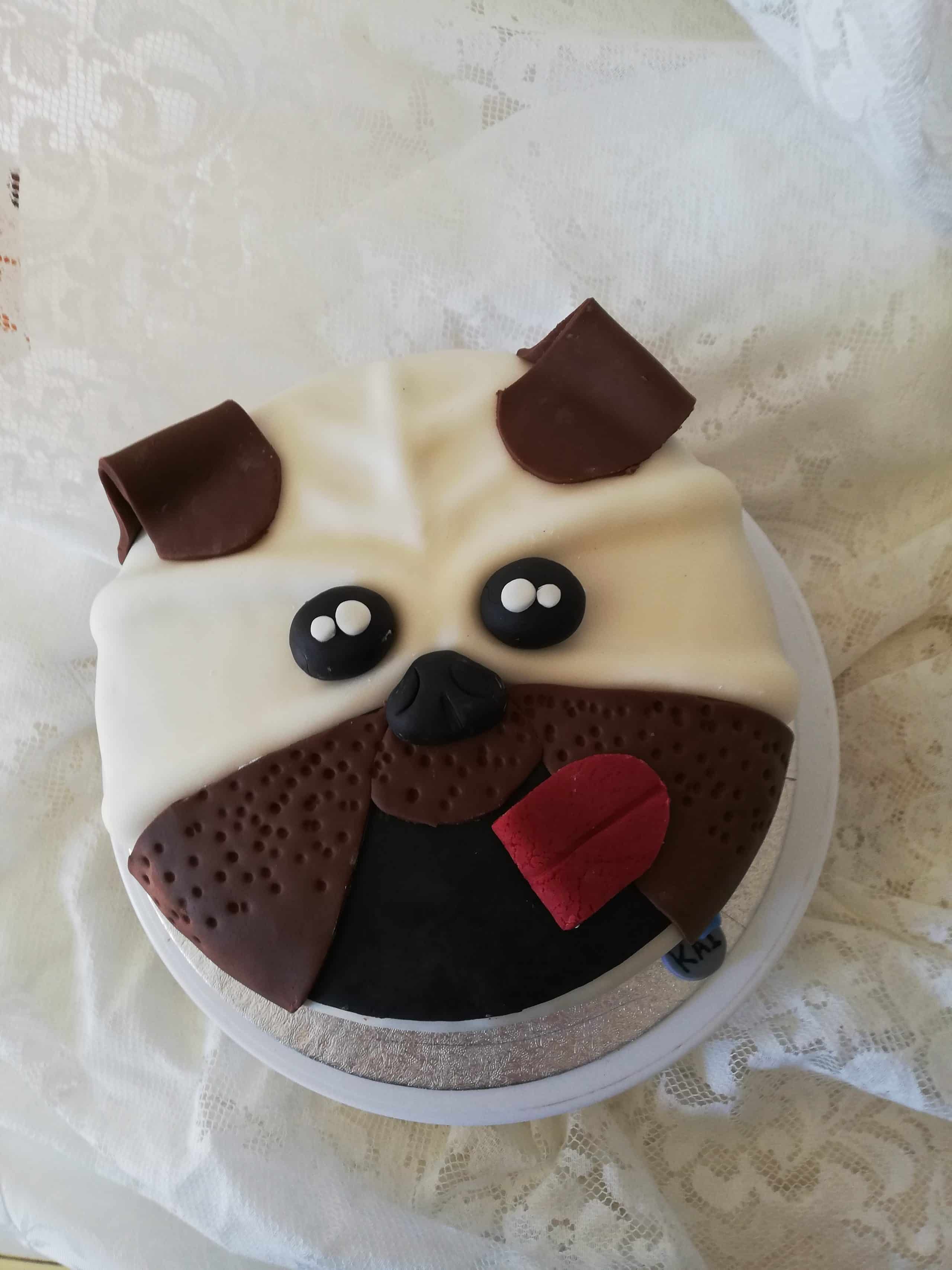 Pug Decorated Cake