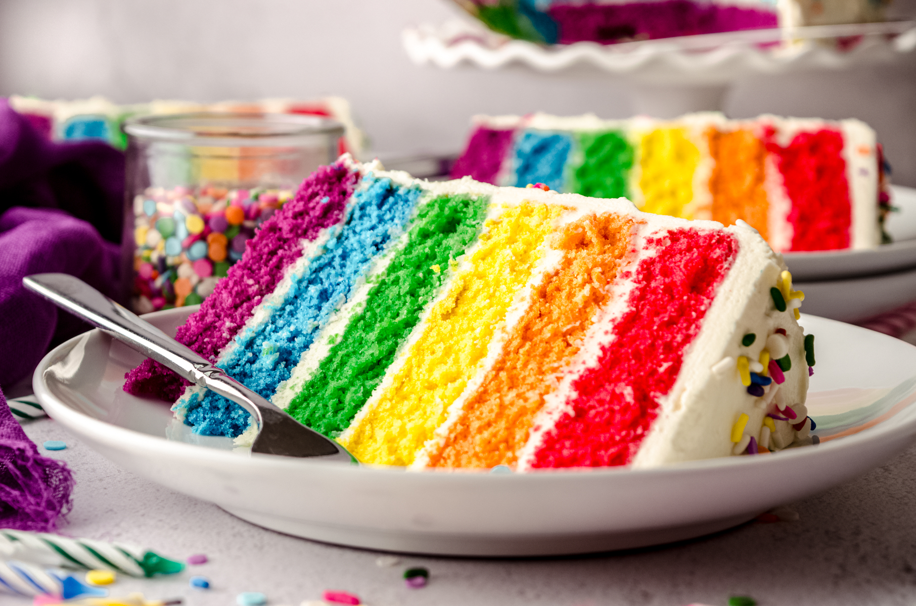 Rainbow Decorated Cake