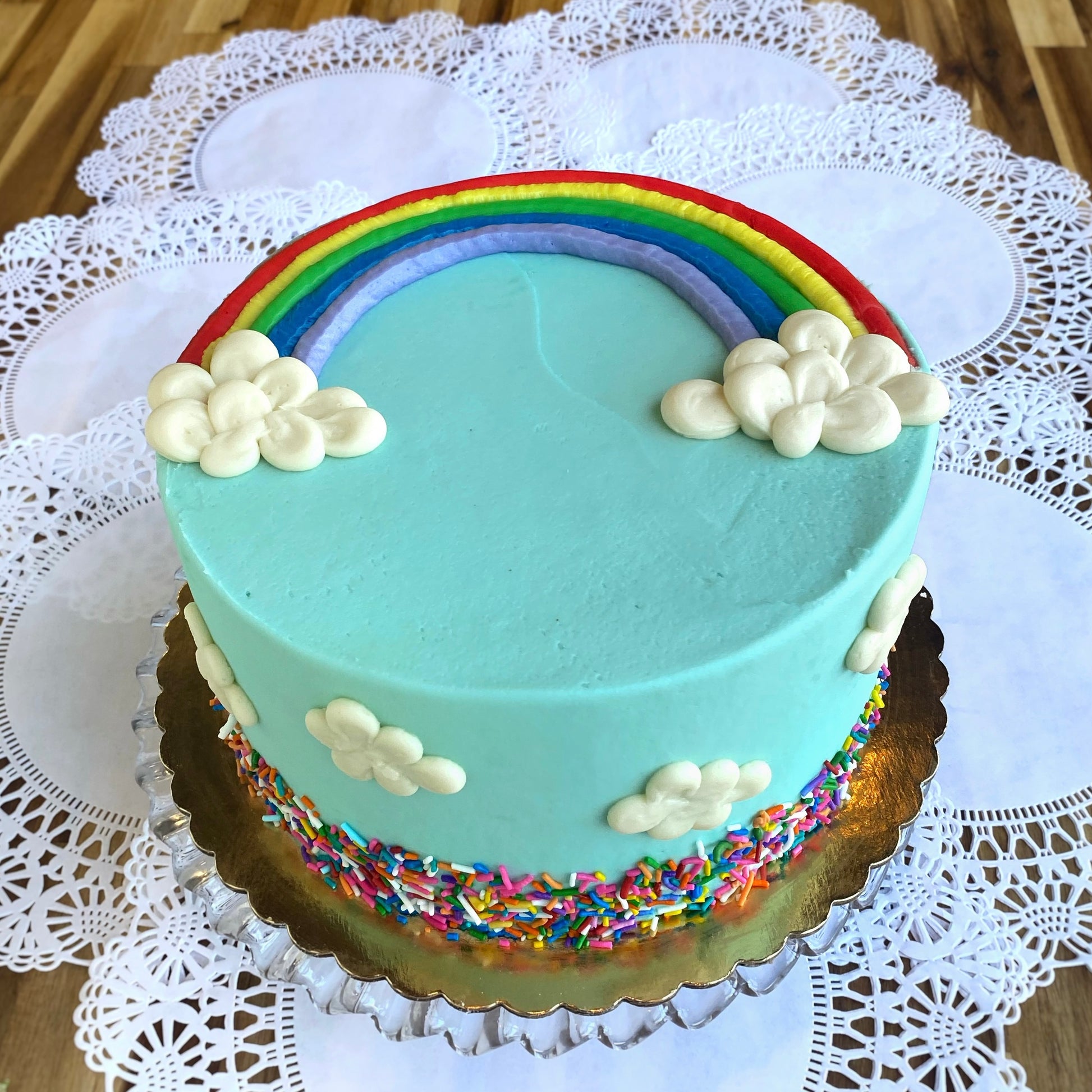 Rainbow Decorated Cake