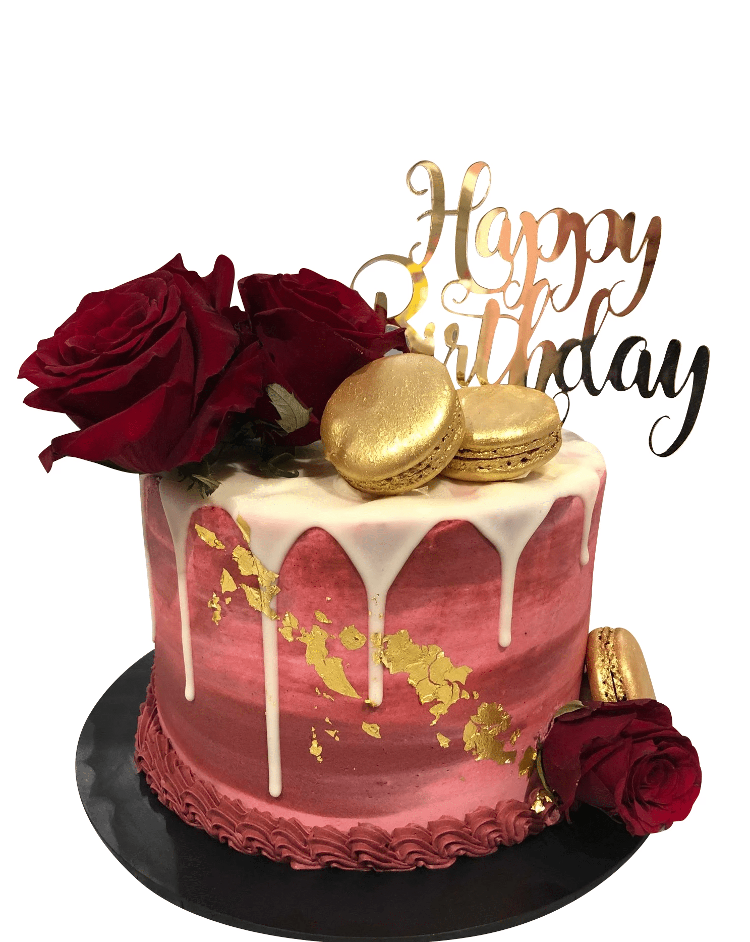 Decorated Red Roses Cake