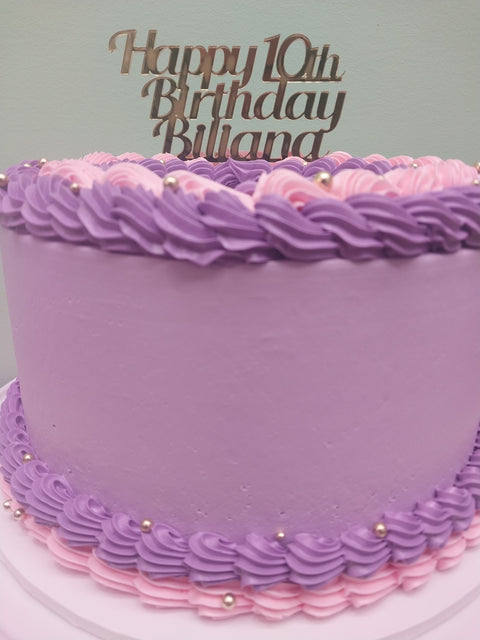 Lilac Decorated Cake