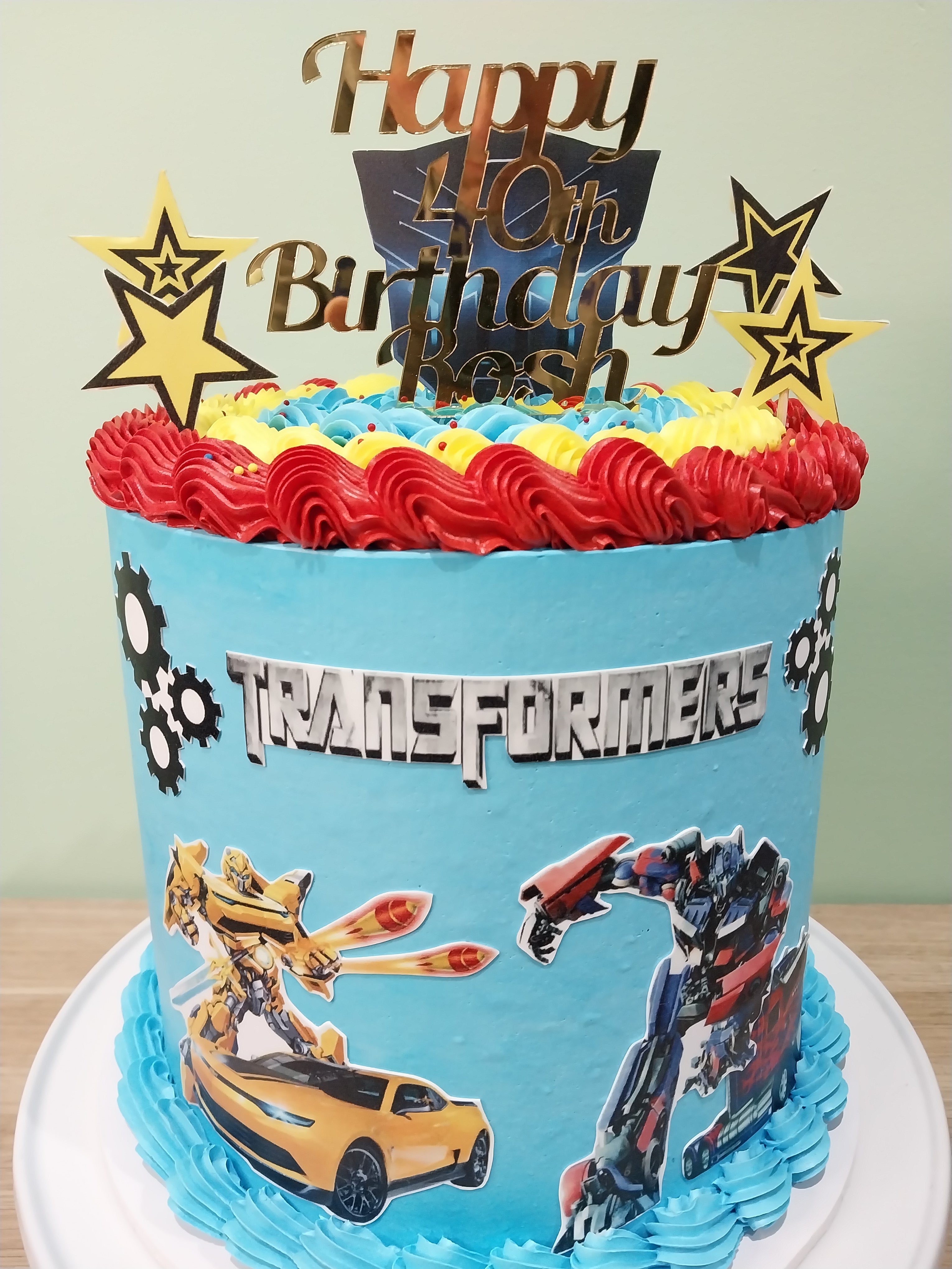 Transformers decorated cake