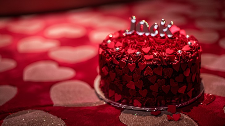 Romantic Decorated Cake