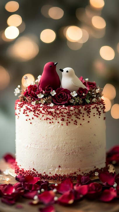 Romantic Decorated Cake