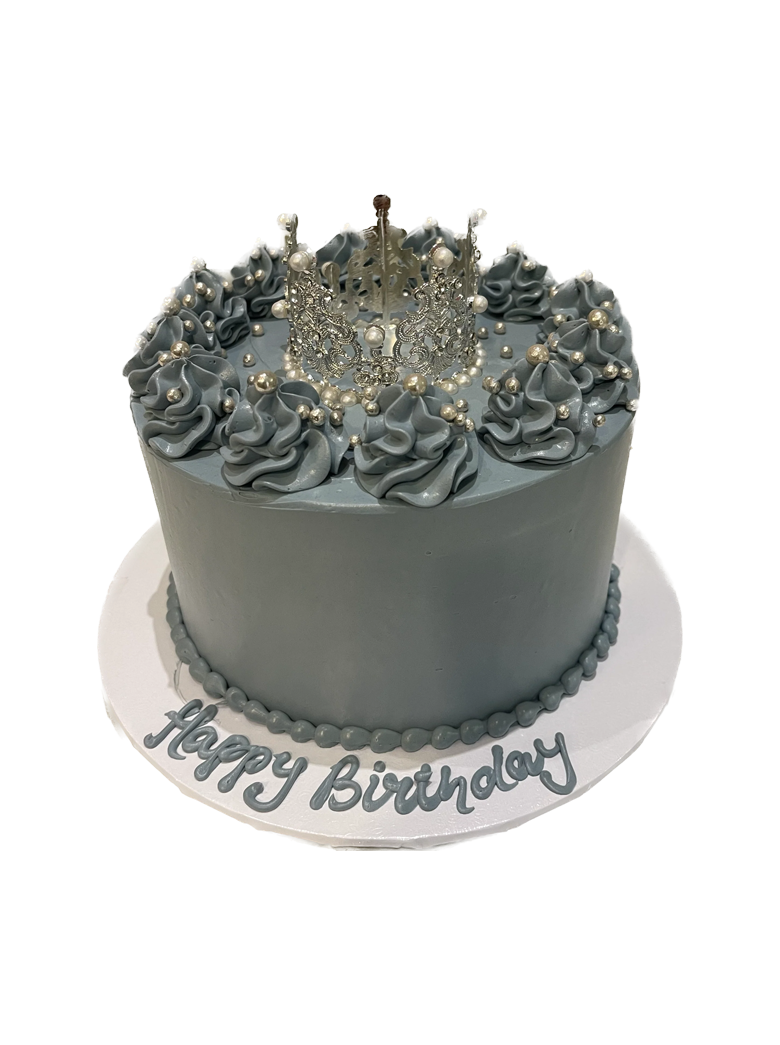 Silver Decorated Cake