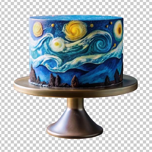 Cake Decorated Sky The Starry Night